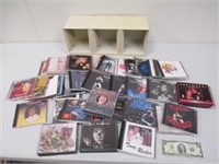 Lot of CDs w/ Holder - Elvis, Leann Rimes,