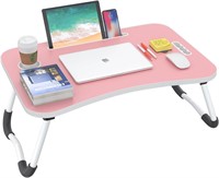 23.6 Pink Wooden Lap Desk with Cup Holder