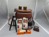 Vintage Camera Parts and Bag