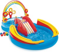 $72 Multicolor Rainbow Slide Kids Inflatable Pool