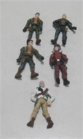 Five Assorted 4" G.I. Joes