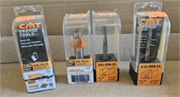 CMT Orange Tools router bits. 4 total in