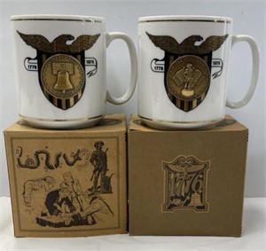 2 Bicentennial Coin Mugs, Appear To Be New