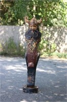 Four-foot carved Wood Viking