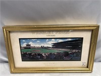 FRAMED MATTED AND UNDER GLASS WRIGLEY FIELD
