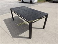 LARGE WOODEN PATIO TABLE