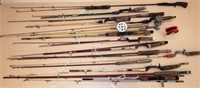 (17) Used Fishing Rods - Some Steel Rods