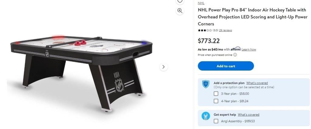 P32 84 Indoor Air Hockey Table