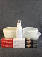Plastic Bowls, Stainless Steel Bottle, Grill