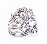 Jewelry Sterling Silver Flower Cuff Bracelet