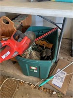 Tub of Asst. Yard Tools including B&D HedgeHog