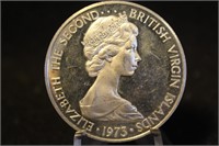 1973 British Virgin Islands $1 Silver Coin
