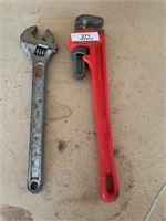 Heavy Duty Pipe Wrench & Adjustable Wrench