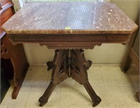 RESERVE Eastlake Antique Table w/ Marbletop
