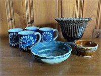 Collection of Pottery Pieces and Mugs