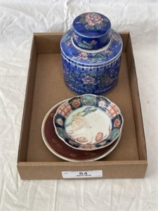 Chinese Ginger Jar and Asian Plates