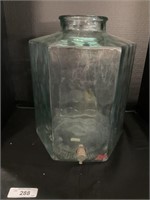 Large Vintage Glass Drink Dispenser.
