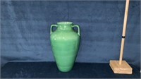 Large Green 2 Handled Vase