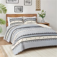 Hyde Lane Boho Blue King Comforter Set ,Modern Far