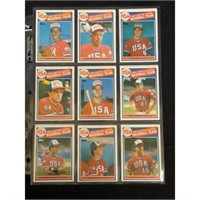 1985 Topps Baseball Team Usa Complete Set