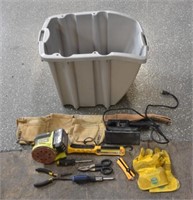 Police Auction: Bin With Assorted Tools