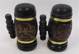 Native American Carved Design Wood Shakers