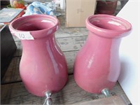 2 pottery drink dispensers
