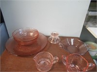 Pink Glass Lot