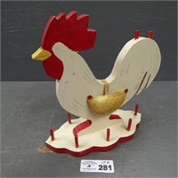 Primitive Wooden Chicken Sewing Stand