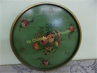 Hand Painted Round Wooden Serving Tray