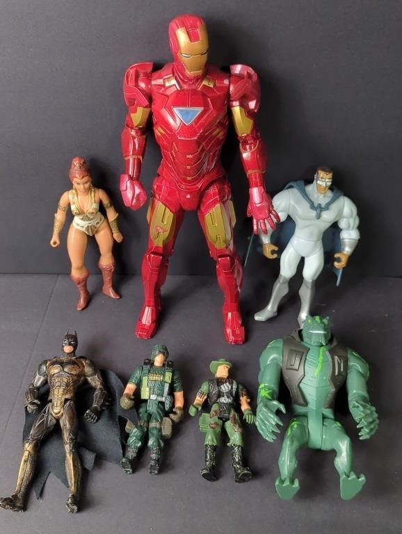 Action Figure Lot x 7 - Iron Man, Batman ++