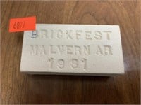 1981 MALVERN BRICKFEST BRICK - 2.75 X 1.5 X 1 “