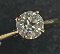 $1200 10K 1.4g 0.75ct Moissanite Ring