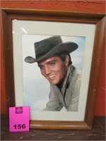 Vintage Framed Photo of Elvis Presley