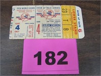 1958 World Series Ticket Stub Braves vs Yankees