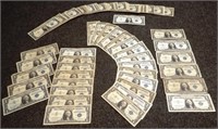 (98) '57 $1 Silver Certificates Blue / Star Notes