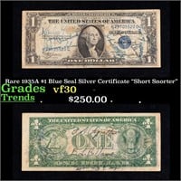 Rare 1935A $1 Blue Seal Silver Certificate "Short