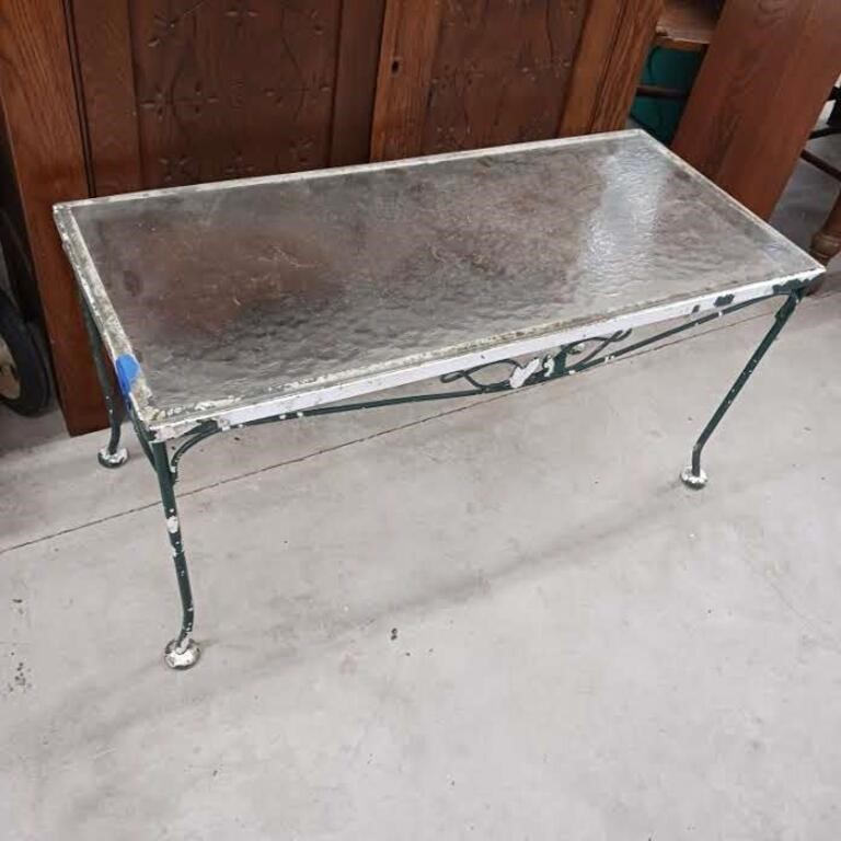 Glass top table w/ Metal Frame