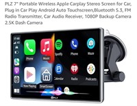 PLZ 7" Portable Wireless Apple Carplay Stereo