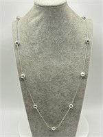 Gloria Vanderbilt Silver Tone Crystal Necklace