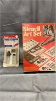 1980 Stencil Art Set and Paint Striper