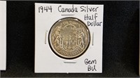 1944 Canada Silver Half Dollar