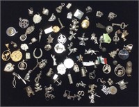 VINTAGE STERLING SILVER CHARMS JEWELRY