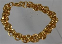 10K Gold Plated French Circle Bracelet