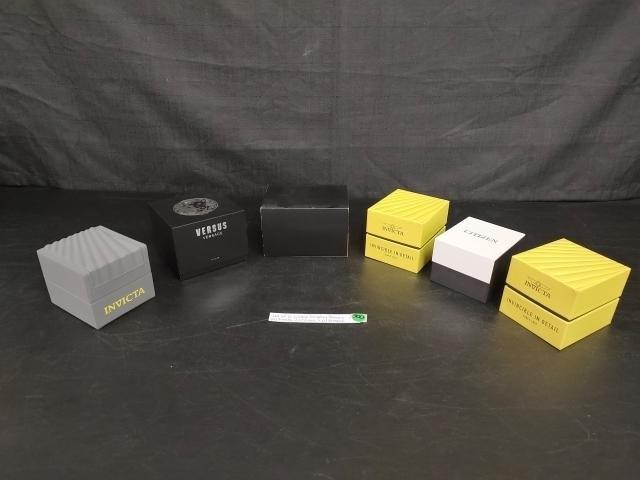 Lot of 6 Watch Empty Display Boxes