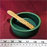 Birds-Eye Maple Letter Opener & CC Pottery Bowl