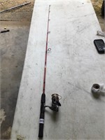 Bass pro stampede rod with revos open face reel