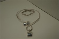 Cosmetic Necklace, Bracelet, And Earring Set