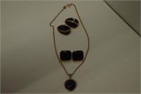 Cosmetic Necklace and 2 Earring Sets