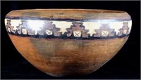 Zuni Indian Polychrome Pottery Olla Bowl c.1900